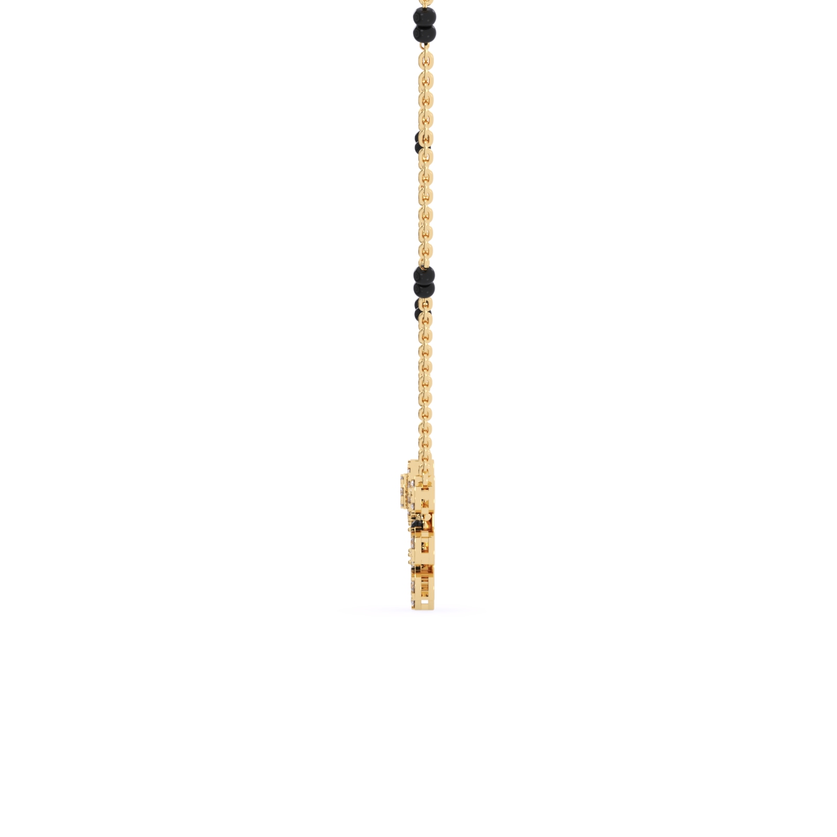 Lab Grown Cluster Diamond Mangalsutra